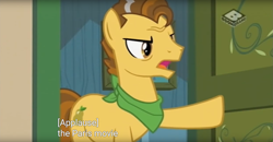 Size: 1860x970 | Tagged: safe, screencap, character:grand pear, species:pony, episode:the perfect pear, g4, my little pony: friendship is magic, meme, youtube caption