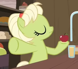 Size: 423x376 | Tagged: safe, screencap, character:granny smith, species:earth pony, species:pony, episode:the perfect pear, g4, my little pony: friendship is magic, adorasmith, cropped, cute, madorable, solo, young granny smith