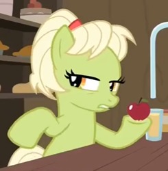 Size: 359x366 | Tagged: safe, screencap, character:granny smith, species:earth pony, species:pony, episode:the perfect pear, g4, my little pony: friendship is magic, adorasmith, cropped, cute, madorable, solo, young granny smith