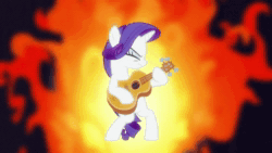Size: 1920x1080 | Tagged: safe, screencap, character:rarity, species:pony, episode:honest apple, g4, my little pony: friendship is magic, animated, bipedal, five seconds or less, guitar, guitar solo, guitarity, solo, sound, webm