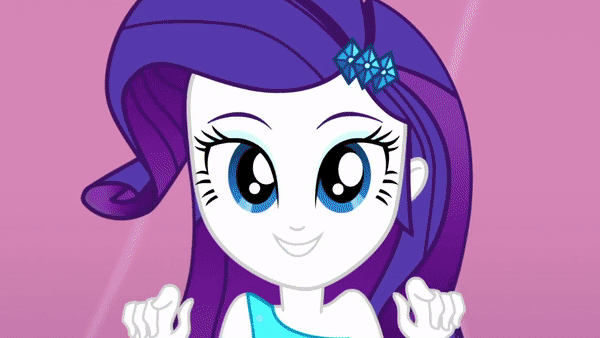 Size: 600x338 | Tagged: safe, screencap, character:rarity, episode:make up shake up, eqg summertime shorts, g4, my little pony:equestria girls, animated, duckface, gif, mirror, solo
