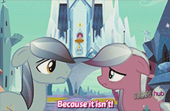 Size: 245x160 | Tagged: safe, screencap, character:paradise (g4), character:pinkie pie, species:crystal pony, species:pony, episode:pinkie spy, episode:the crystal empire, g4, my little pony: friendship is magic, my little pony:equestria girls, animated, caption, crystal empire, image macro, meme, night knight, night vision goggles, subtitles, text