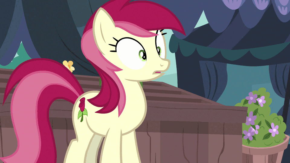 Size: 960x540 | Tagged: safe, screencap, character:daisy, character:lily, character:lily valley, character:roseluck, species:pony, episode:it isn't the mane thing about you, g4, my little pony: friendship is magic, animated, background pony, female, flower trio, gif, trio, trio female