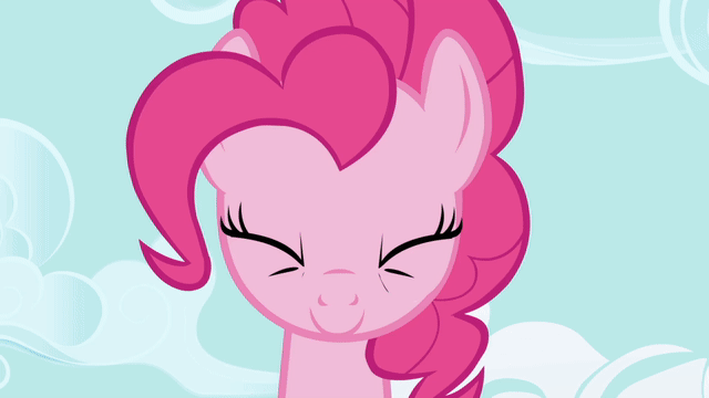 Size: 640x360 | Tagged: safe, screencap, character:pinkie pie, species:pony, episode:the ticket master, g4, my little pony: friendship is magic, animated, cute, diapinkes, excited, gif, happy, solo, starry eyes, wingding eyes