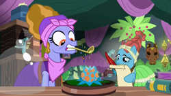 Size: 1920x1080 | Tagged: safe, screencap, character:meadowbrook, species:pony, episode:a health of information, g4, my little pony: friendship is magic, experiment, female, like mother like daughter, mare, meadowbrook's mother, mother and daughter, quill, research, swamp fever plant