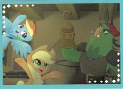 Size: 3542x2582 | Tagged: safe, screencap, character:applejack, character:boyle, character:rainbow dash, my little pony: the movie (2017), parrot pirates