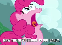 Size: 2048x1500 | Tagged: safe, screencap, character:pinkie pie, episode:too many pinkie pies, g4, my little pony: friendship is magic, episode, hype, image macro, pinkie frogmouth