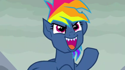 Size: 962x544 | Tagged: safe, screencap, character:evil pie hater dash, character:rainbow dash, episode:secrets and pies, g4, my little pony: friendship is magic, adorapiehater, cute, dashabetes, nightmare, solo
