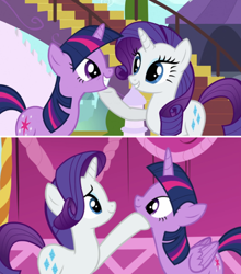 Size: 538x610 | Tagged: safe, screencap, character:rarity, character:twilight sparkle, character:twilight sparkle (alicorn), species:alicorn, species:pony, episode:the crystal empire, episode:what about discord?, g4, my little pony: friendship is magic, coincidence i think not, female, shipping fuel