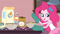Size: 1920x1080 | Tagged: safe, screencap, character:pinkie pie, episode:pinkie sitting, g4, my little pony:equestria girls, oven mitts, solo
