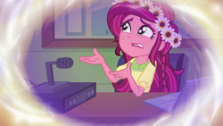 Size: 1280x720 | Tagged: safe, screencap, character:gloriosa daisy, equestria girls:legend of everfree, g4, my little pony:equestria girls, cute, glorio-sad daisy, sad, sadorable, solo