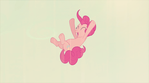 Size: 500x281 | Tagged: safe, screencap, character:pinkie pie, species:earth pony, species:pony, episode:too many pinkie pies, g4, my little pony: friendship is magic, animated, solo