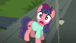 Size: 925x523 | Tagged: safe, screencap, character:raspberry beret, species:pony, episode:made in manehattan, g4, my little pony: friendship is magic, method mares, shocked, solo, wide eyes