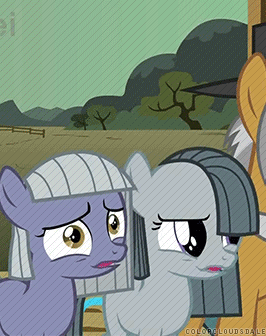 Size: 266x336 | Tagged: safe, screencap, character:igneous rock pie, character:limestone pie, character:marble pie, species:earth pony, species:pony, episode:the cutie mark chronicles, g4, my little pony: friendship is magic, animated, cropped, cute, female, filly, gif, limabetes, marblebetes, pie sisters, siblings, sisters, smiling, when she smiles