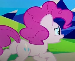 Size: 3479x2834 | Tagged: safe, screencap, character:pinkie pie, species:earth pony, species:pony, episode:rock solid friendship, g4, my little pony: friendship is magic, cropped, plot, running, solo