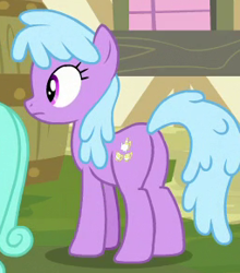 Size: 255x290 | Tagged: safe, screencap, character:chelsea porcelain, species:earth pony, species:pony, episode:the perfect pear, g4, my little pony: friendship is magic, background pony, cropped, female, mare, plot, solo focus, younger