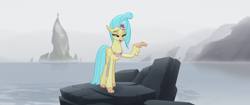 Size: 1920x804 | Tagged: safe, screencap, character:princess skystar, species:classical hippogriff, species:hippogriff, my little pony: the movie (2017), feathered fetlocks, female, mount aris, seashell necklace, solo