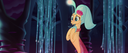 Size: 1920x804 | Tagged: safe, screencap, character:princess skystar, species:seapony (g4), my little pony: the movie (2017), bioluminescent, solo, underwater