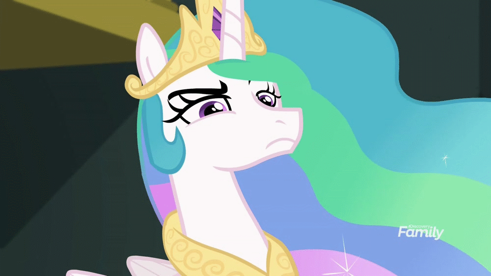Size: 1000x562 | Tagged: safe, screencap, character:princess celestia, species:alicorn, species:pony, equestria girls:forgotten friendship, g4, my little pony:equestria girls, animated, cracking up, crown, cute, cutelestia, ethereal mane, faec, female, flowing mane, giggling, glare, jewelry, laughing, laughingmares.jpg, looking at someone, mare, mischievous, multicolored hair, narrowed eyes, peytral, playful, purple eyes, raised eyebrow, regalia, royalty, sillestia, silly, solo, sparkles