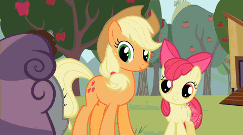 Size: 480x268 | Tagged: safe, screencap, character:apple bloom, character:applejack, character:daisy, character:fluttershy, character:lily, character:lily valley, character:pinkie pie, character:rainbow dash, character:rarity, character:roseluck, character:scootaloo, character:spike, character:sweetie belle, character:tank, character:twilight sparkle, species:earth pony, species:pegasus, species:pony, episode:may the best pet win, episode:sisterhooves social, episode:the cutie pox, episode:the mysterious mare do well, g4, my little pony: friendship is magic, animated, background pony, carousel boutique, flower trio, golden oaks library, hub logo, hug, ponyville, season 2, sugarcube corner, sweet apple acres, the hub