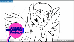Size: 1280x720 | Tagged: safe, official, screencap, character:rainbow dash, species:pegasus, species:pony, episode:school daze, g4, my little pony: friendship is magic, season 8, animatic, black and white, grayscale, monochrome, solo, youtube link