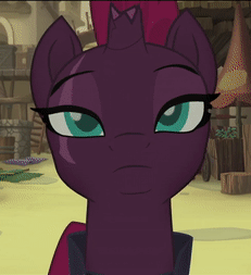 Size: 231x253 | Tagged: safe, screencap, character:tempest shadow, species:pony, my little pony: the movie (2017), animated, broken horn, eye scar, scar, solo