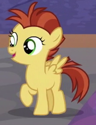 Size: 208x269 | Tagged: safe, screencap, character:lemon crumble, species:pegasus, species:pony, episode:school daze, g4, my little pony: friendship is magic, background pony, colt, cropped, female, filly, friendship student, male, raised hoof, solo
