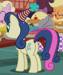 Size: 533x632 | Tagged: safe, screencap, character:applejack, character:bon bon, character:millie, character:sweetie drops, episode:the maud couple, g4, my little pony: friendship is magic, cropped, plot