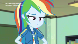 Size: 1280x720 | Tagged: safe, screencap, character:rainbow dash, episode:the last day of school, g4, my little pony:equestria girls, extra lashes, female, geode of super speed, magical geodes, solo
