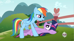 Size: 1678x943 | Tagged: safe, screencap, character:rainbow dash, character:twilight sparkle, episode:magic duel, g4, my little pony: friendship is magic, out of context