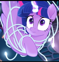 Size: 520x553 | Tagged: safe, screencap, character:twilight sparkle, character:twilight sparkle (alicorn), species:alicorn, species:pony, species:seapony (g4), my little pony: the movie (2017), bondage, cropped, entangled, female, jellyfish, oh crap face, seaponified, seapony twilight, species swap, tangled up, tentacle bondage, tentacles, unsexy bondage