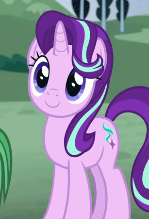 Size: 307x450 | Tagged: safe, screencap, character:snapshot, character:starlight glimmer, species:pony, species:unicorn, episode:a royal problem, g4, my little pony: friendship is magic, animated, cropped, cute, faec, female, gif, glimmerbetes, mare, smiling, solo focus