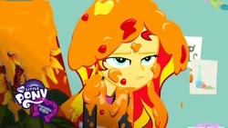 Size: 1280x720 | Tagged: safe, screencap, character:sunset shimmer, episode:the art of friendship, eqg summertime shorts, g4, my little pony:equestria girls, annoyed, solo, sunset shimmer is not amused, unamused, youtube link