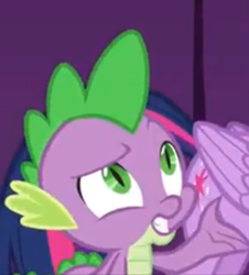 Size: 415x459 | Tagged: safe, screencap, character:spike, species:dragon, episode:horse play, g4, my little pony: friendship is magic, cropped, male, raised arm, raised eyebrow, solo focus