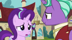 Size: 1280x720 | Tagged: safe, screencap, character:firelight, character:starlight glimmer, species:pony, species:unicorn, episode:the parent map, g4, animated, father and daughter, female, male, sire's hollow, sound, webm