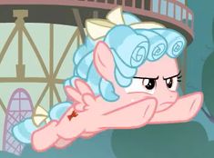 Size: 235x174 | Tagged: safe, screencap, character:cozy glow, species:pegasus, species:pony, episode:marks for effort, g4, my little pony: friendship is magic, season 8, cropped, female, filly, narrowed eyes, picture for breezies, solo, spread wings, wings