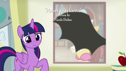 Size: 1280x720 | Tagged: safe, screencap, character:spike, character:twilight sparkle, character:twilight sparkle (alicorn), species:alicorn, species:pony, episode:marks for effort, g4, my little pony: friendship is magic, season 8, chancellor puddinghead, credits, finnish, nicole dubuc, shadow