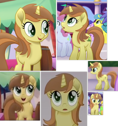 Size: 590x630 | Tagged: safe, screencap, character:nougat praliné, species:pony, species:unicorn, my little pony: the movie (2017), background pony, compilation, cropped, female, mare, solo focus