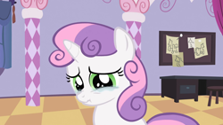 Size: 1920x1080 | Tagged: safe, screencap, character:sweetie belle, episode:sisterhooves social, g4, my little pony: friendship is magic, crying, female, filly, sad, solo