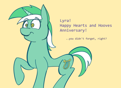 Size: 2256x1632 | Tagged: safe, artist:niteax, character:lyra heartstrings, episode:hearts and hooves day, g4, my little pony: friendship is magic, implied bon bon, shocked expression, solo