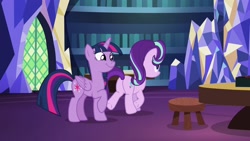 Size: 1920x1080 | Tagged: safe, screencap, character:starlight glimmer, character:twilight sparkle, character:twilight sparkle (alicorn), species:alicorn, species:pony, species:unicorn, episode:uncommon bond, g4, my little pony: friendship is magic, smiling