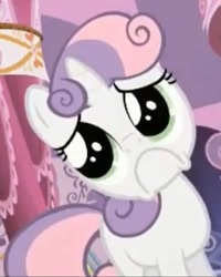 Size: 579x725 | Tagged: safe, screencap, character:sweetie belle, episode:sleepless in ponyville, g4, my little pony: friendship is magic, :c, frown, sad, solo, sweetie frown