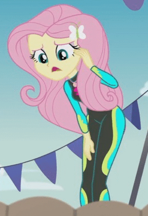 Size: 475x691 | Tagged: safe, screencap, character:fluttershy, episode:too hot to handle, g4, my little pony:equestria girls, adorasexy, animated, beautiful, beautisexy, bent over, clothing, cropped, curvy, cute, female, gif, hairpin, sexy, shyabetes, solo, swimsuit, wetsuit, wrong aspect ratio