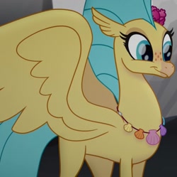Size: 801x797 | Tagged: safe, screencap, character:princess skystar, species:classical hippogriff, species:hippogriff, my little pony: the movie (2017), cropped, cute, skyabetes, solo