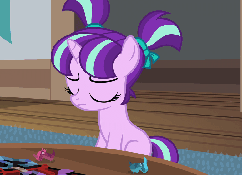 Size: 774x562 | Tagged: safe, screencap, character:starlight glimmer, species:pony, species:unicorn, episode:uncommon bond, g4, my little pony: friendship is magic, animated, cropped, crying, cute, female, filly, filly starlight glimmer, glimmerbetes, pigtails, sad, sadlight glimmer, sadorable, solo, younger