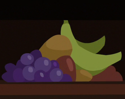 Size: 346x274 | Tagged: safe, screencap, episode:the break up break down, banana, cropped, food, fruit, grapes