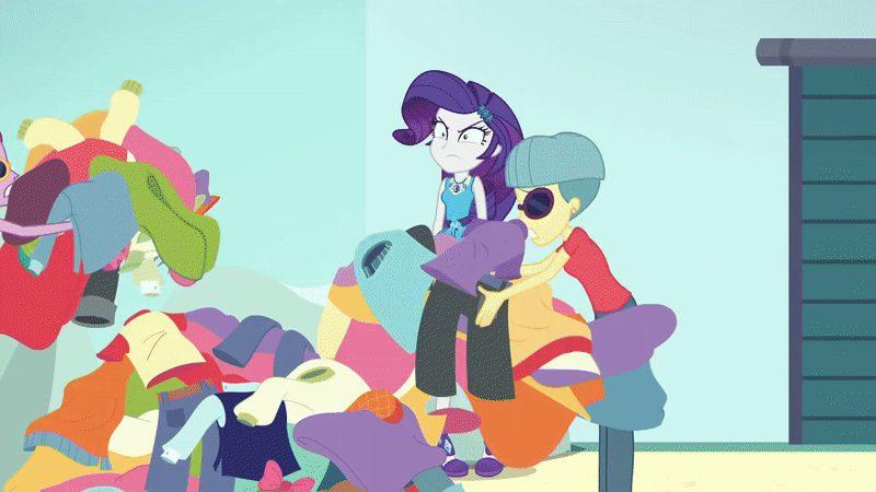 Size: 800x450 | Tagged: safe, screencap, character:rarity, equestria girls:rollercoaster of friendship, g4, my little pony:equestria girls, animated, background human, rarisnap, scene change