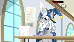 Size: 1280x720 | Tagged: safe, screencap, character:star swirl the bearded, episode:friendship university, g4, my little pony: friendship is magic, paper, swirlabetes
