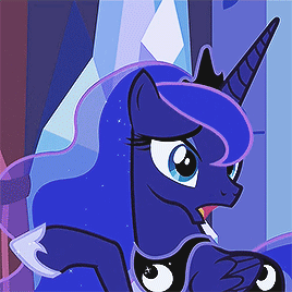 Size: 268x268 | Tagged: safe, screencap, character:princess luna, species:alicorn, species:pony, episode:do princesses dream of magic sheep?, animated, cropped, cute, female, gif, hoof shoes, lunabetes, mare, raised hoof, sad, sadorable, solo, talking