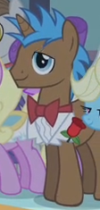 Size: 112x235 | Tagged: safe, screencap, character:eclair créme, character:spring forward, species:pony, species:unicorn, episode:a canterlot wedding, g4, my little pony: friendship is magic, background pony, flank sinatra, male, solo focus, stallion